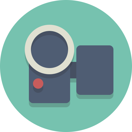 Camcorder, video camera icon